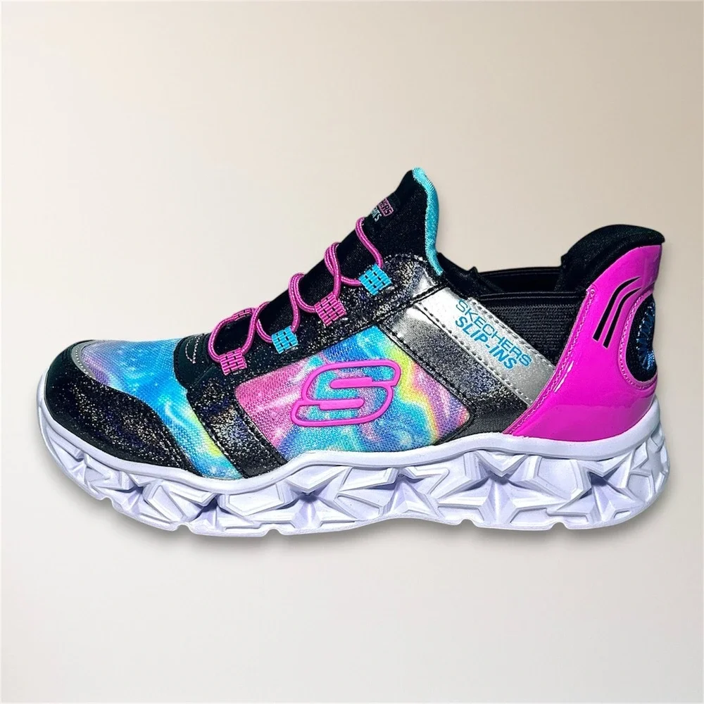 Skechers S Lights Galaxy Lights Slip Ins Tie Dye Athletic Sneakers Youth US 3